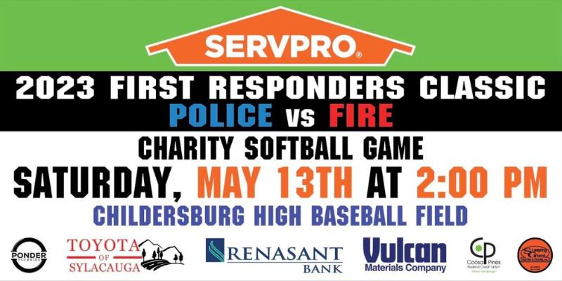 ServPro presents 2023 First Responder Softball Classic in Childersburg
