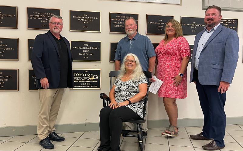 Toyota of Sylacauga honored with second Chair presentation by the SCS Foundation