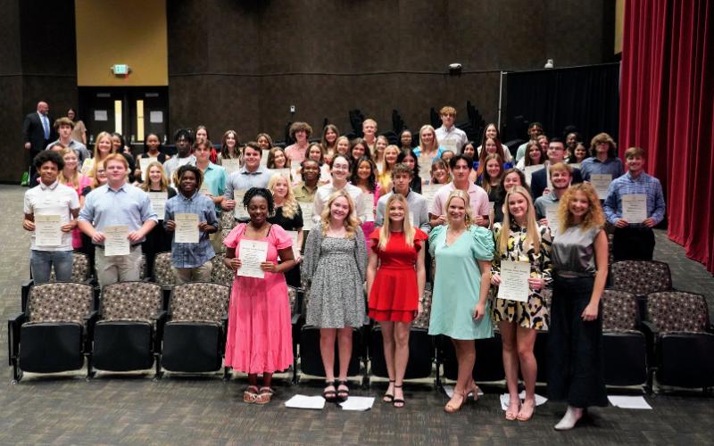 Sylacauga High School honors 57 exceptional students with NHS induction ceremony
