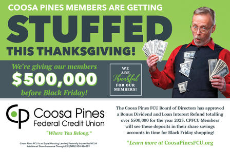 CPFCU members are getting stuffed this Thanksgiving with bonus dividend