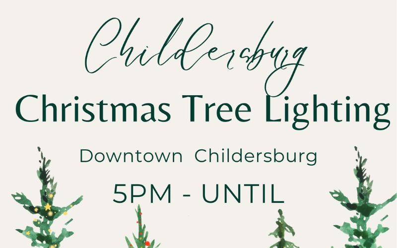 Childersburg’s annual Christmas tree lighting up Tuesday night, Nov. 28
