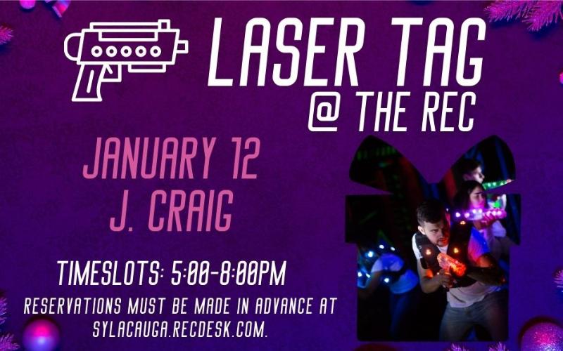 Laser Tag lighting up J. Craig Smith Community Center this Friday night, Jan. 12