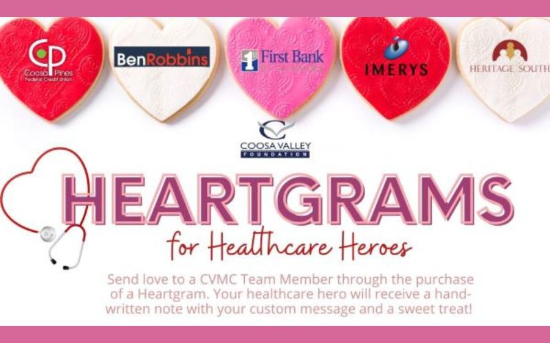 Coosa Valley Medical Center Foundation offering Heartgrams to appreciate healthcare heroes