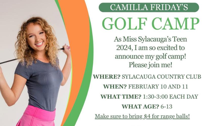 Camilla Friday, Miss Sylacauga’s Outstanding Teen 2024, hosting weekend Golf Camp for kids