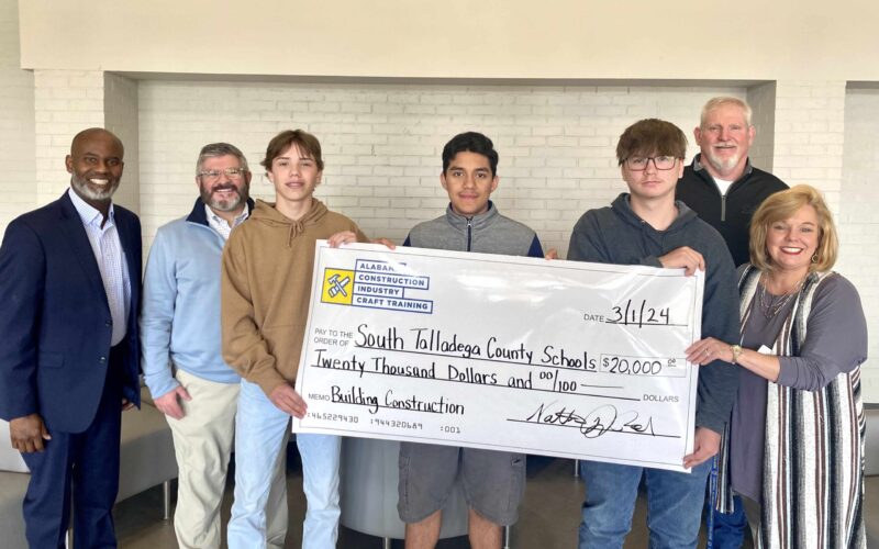Alabama CICT Board awards $20,000 to the Childersburg High School Building Construction program
