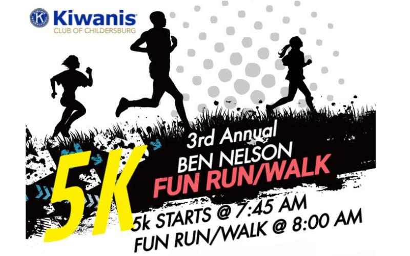 Kiwanis Club of Childersburg hosting Third Annual Ben Nelson 5K Fun Run/Walk on Saturday, April 6