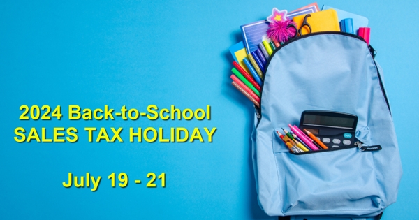 19th annual Back-to-School Sales Tax holiday starts on Friday, July 19