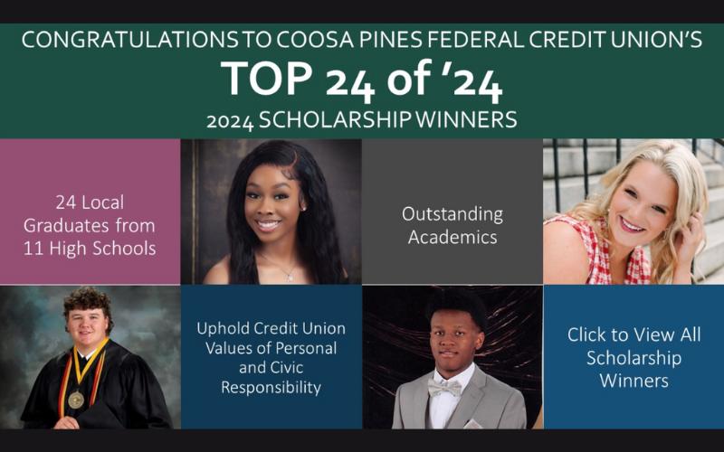 Coosa Pines Federal Credit Union awards $24,000 in scholarships to local 2024 high school graduates