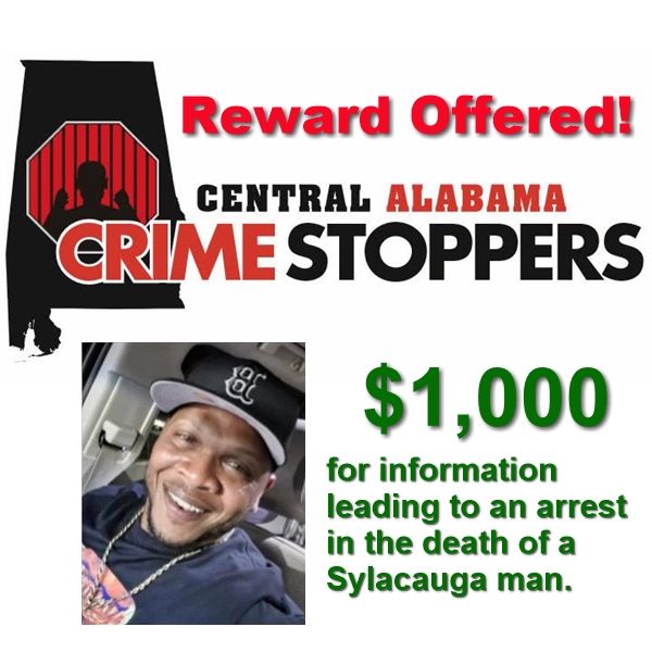 $1,000 reward offered for leads regarding the death of a Sylacauga man