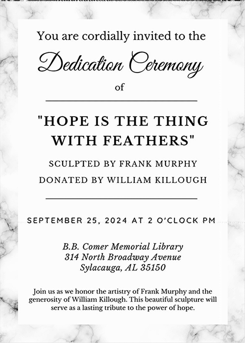 Library dedicates donation of art from a Sylacauga native sculptor