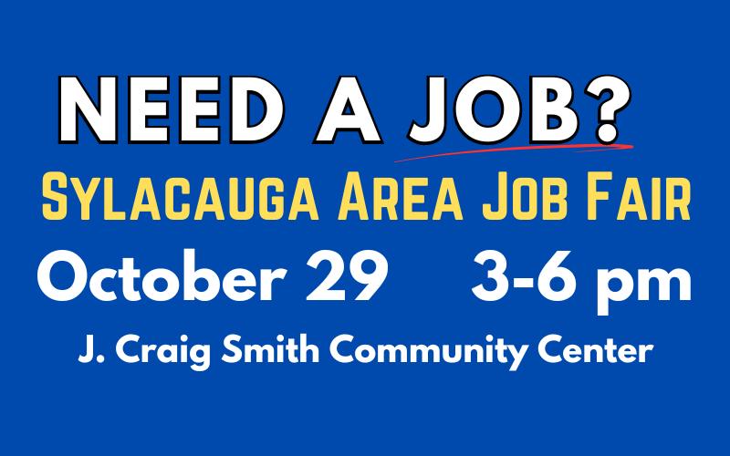 Sylacauga Chamber of Commerce to host Area Job Fair on Tuesday, Oct. 29