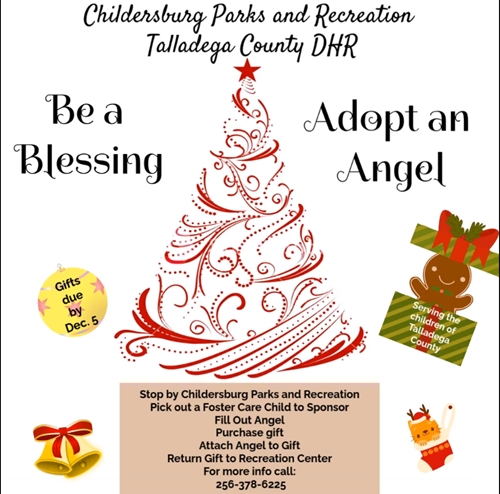 Adopt a DHR foster child for Christmas – team with Childersburg Parks and Recreation
