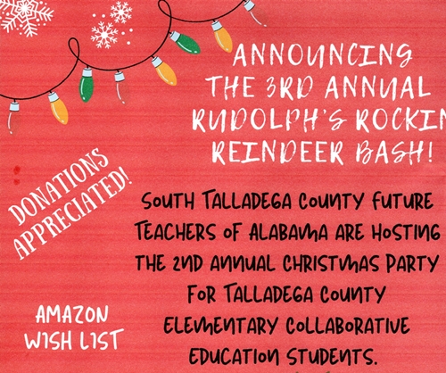 CHS Future Teachers need your help providing for their third annual “Rudolph’s Rockin’ Reindeer Bash” for special needs elementary students