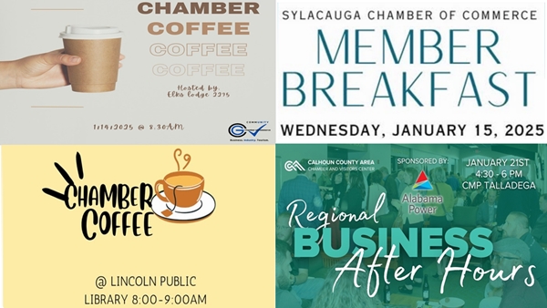 Chamber of Commerce events hit a high gear throughout Talladega County over the coming weeks