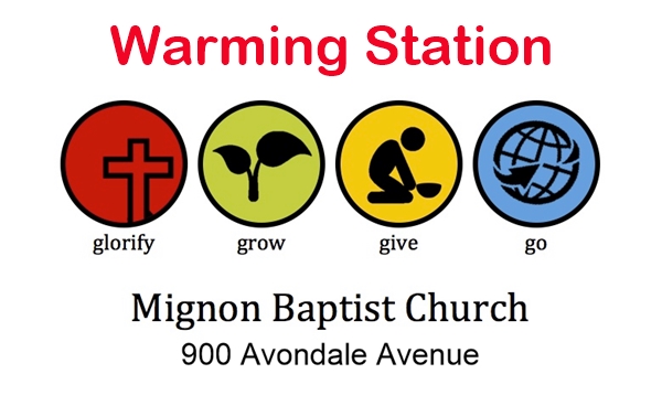 With a “Winter Weather Advisory” in effect, Sylacauga’s Mignon Baptist Church has opened a local warming station