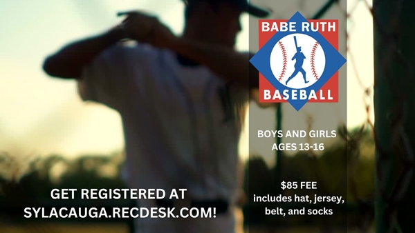 Babe Ruth player registration is open through April 1 in Sylacauga