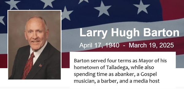 Former Talladega Mayor Larry Barton has passed away