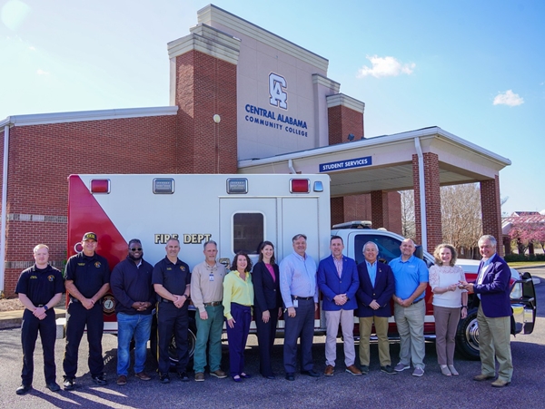 Prattville Fire Department donates ambulance to Central Alabama Community College as catalyst for future workforce initiatives