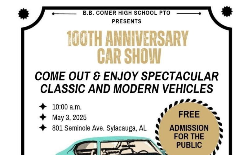 B.B. Comer High School PTO hosting 100th anniversary Car Show on Saturday, May 3