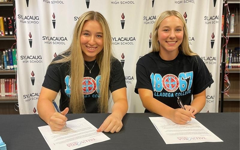 Harshberger sisters of Sylacauga sign to play softball at Talladega College