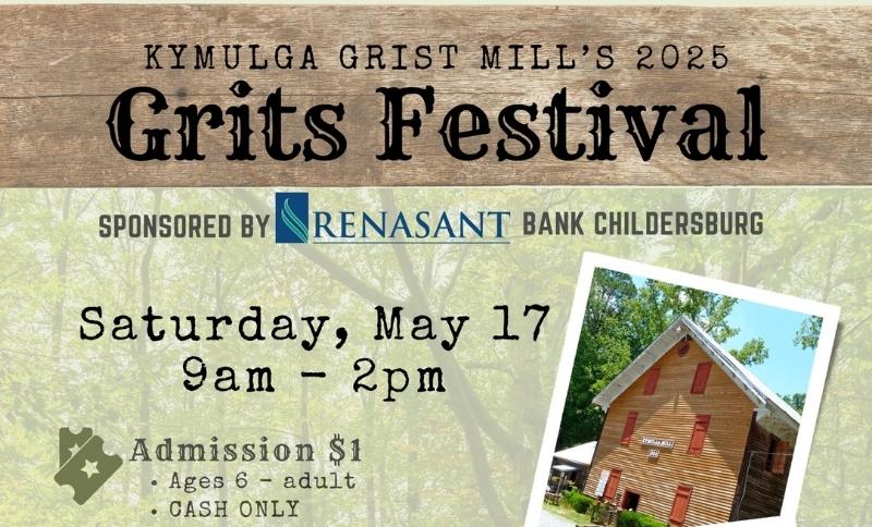 The 2025 Kymulga Grits Festival set for Saturday, May 17 in Childersburg