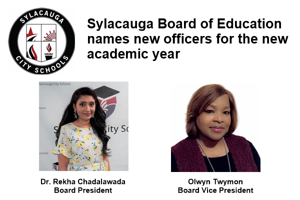 The Sylacauga Board of Education has selected Dr. Rekha Chadalawada as their new Board President