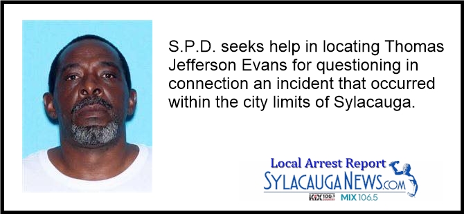 Community assistance requested by Sylacauga Police Department