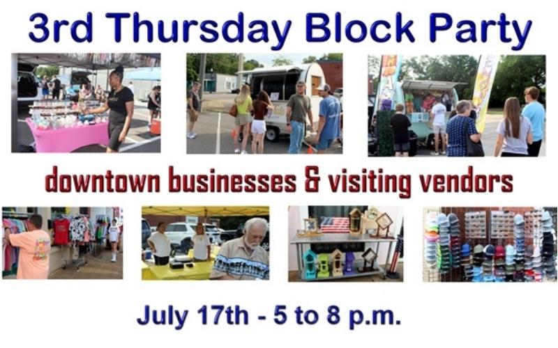 Childersburg’s monthly event from downtown businesses is coming again this Thursday, July 17