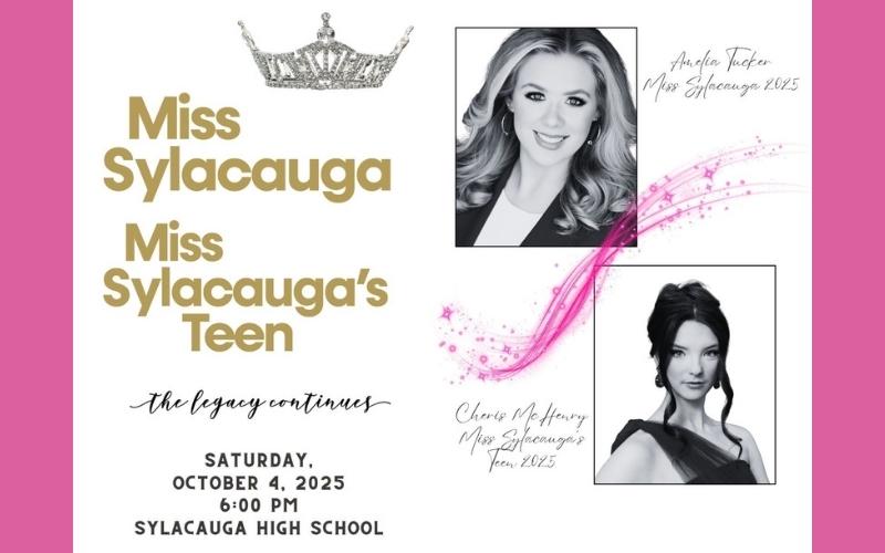 Miss Sylacauga 2026 competitions set for Saturday, Oct. 4