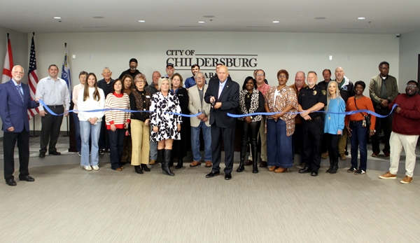 The new Childersburg Police/Judicial building celebrated with a ribbon-cutting and open house