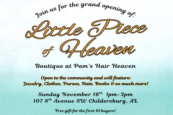 Downtown Childersburg celebrated the opening of another new business on Sunday, Nov. 16