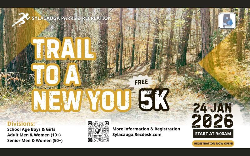 Sylacauga Parks and Recreation to host free “Trail to a New You” 5K at Lake Howard