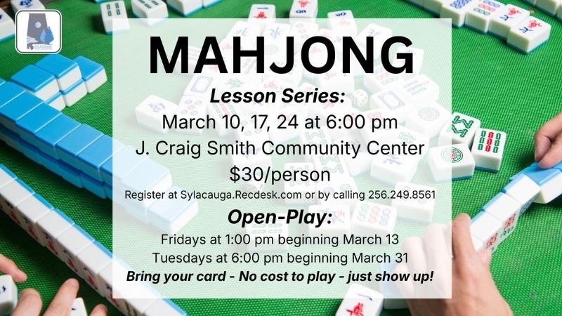 Sylacauga Parks and Recreation to offer Mahjong lessons and open play at J. Craig Smith Community Center in March