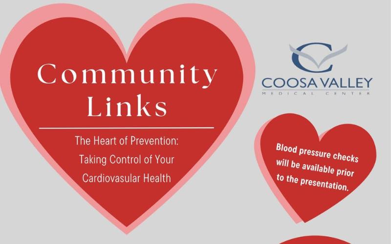 Coosa Valley Medical Center to host heart health Community Links program on Monday, Feb. 2
