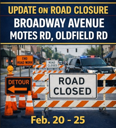 Broadway Ave., Motes Rd. to close Feb. 20-25 for railroad crossing repairs