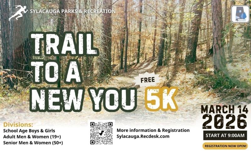 Sylacauga Parks and Recreation to host second Trail to a New You 5K on Saturday, March 14