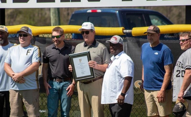 Fayetteville baseball honors former coach Phillip Landers with field dedication