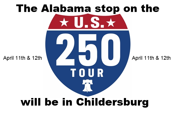 US250 Tour to bring history, music, and family events to Childersburg on the weekend of April 11-12