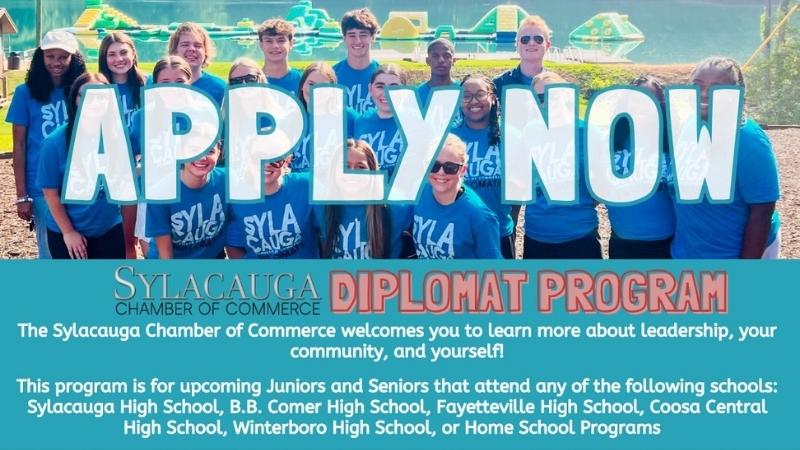 Sylacauga Chamber of Commerce’s Student Diplomat Program applications will be accepted through Saturday, March 7