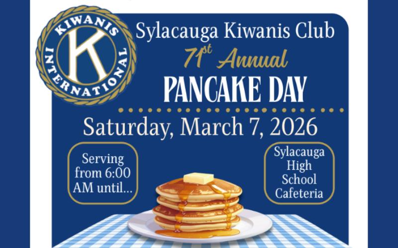 Sylacauga Kiwanis Club to host 71st annual Pancake Day on Saturday, March 7
