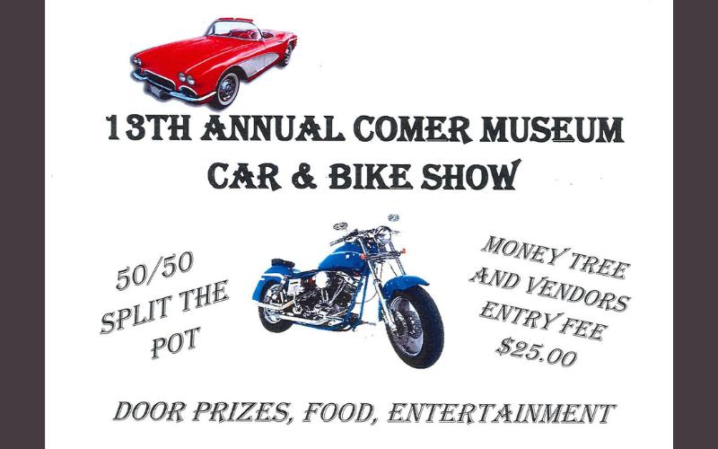 13th annual Comer Museum & Arts Center Car and Bike Show set for Saturday, March 7 in Sylacauga