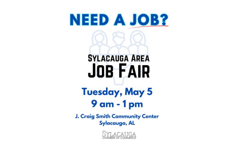 Spring Hiring Fair set for Tuesday, May 5 in Sylacauga