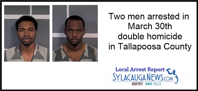 Alexander City Police arrest two in late March double homicide case