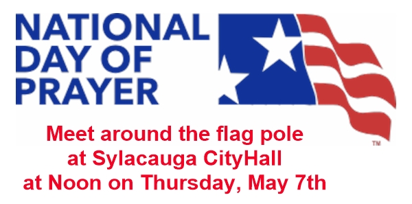 Sylacauga to observe the National Day of Prayer on Thursday, May 7