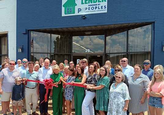 Sylacauga Chamber combined a Chamber Connection with a ribbon-cutting to welcome a business to downtown