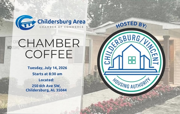 Childersburg Housing Authority to host this month’s Chamber Coffee on Tuesday, July 14