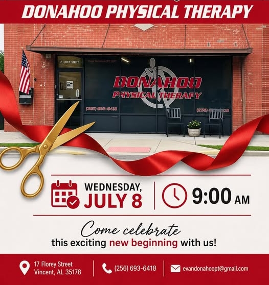 Donahoo Physical Therapy to celebrate new Vincent location with ribbon cutting
