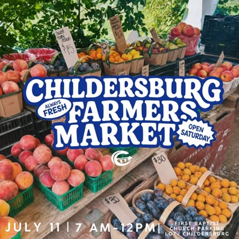 Childersburg Farmers Market returns Saturday, July 11 with fresh produce, local goods
