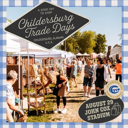 Vendor registration is now open for the August 29th “Childersburg Trade Days”