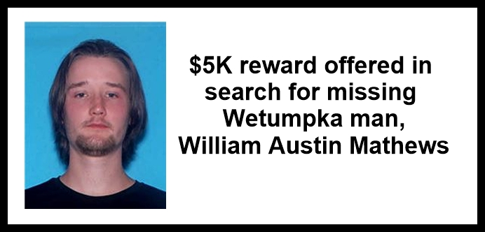$5,000 reward offered in search for missing Wetumpka man
